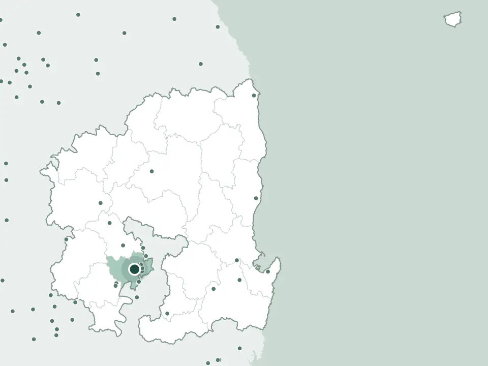 경상북도 칠곡군 청구공원 위치 지도